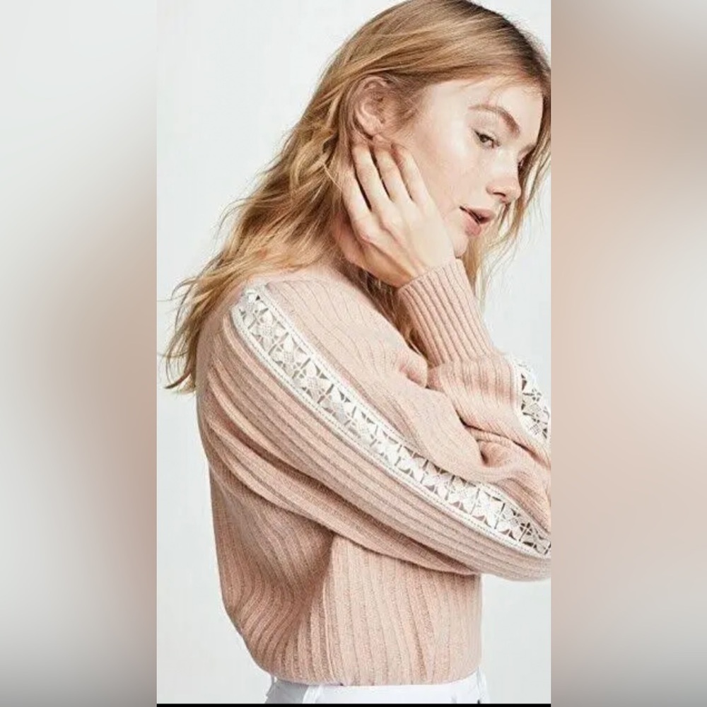 See By Chloé Cameo Rose and Lace Sweater Women’s Size Medium
